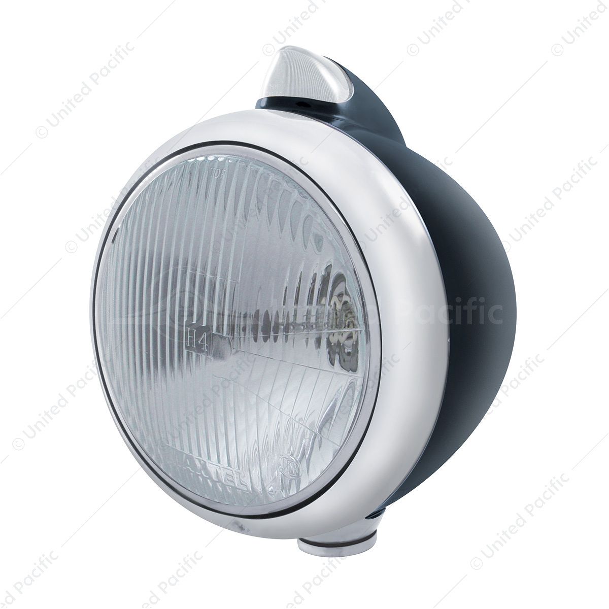 Black Guide 682-C Headlight H4 & Original Style LED Signal - Clear Lens
