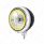 Black Guide Headlight 9007 Bulb With Amber LED Halo Rim