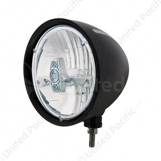 Black "Billet" Style Groove Headlight 5 LED Bulb - Chrome