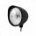 Black "Billet" Style Groove Headlight With Visor 9007 Bulb With White LED Halo Rim