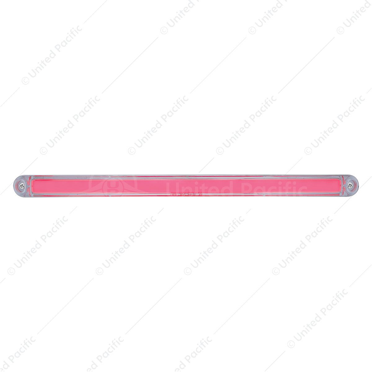 24 LED Dual Function 12" GloLight Bar With Bezel - Red LED/Clear Lens