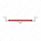 Chrome Hood Emblem Trim With 24 LED GloLight Bar For Kenworth - Red LED/Red Lens