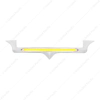 Chrome Hood Emblem Trim With 24 LED GloLight Bar For Kenworth - Amber LED/Clear Lens