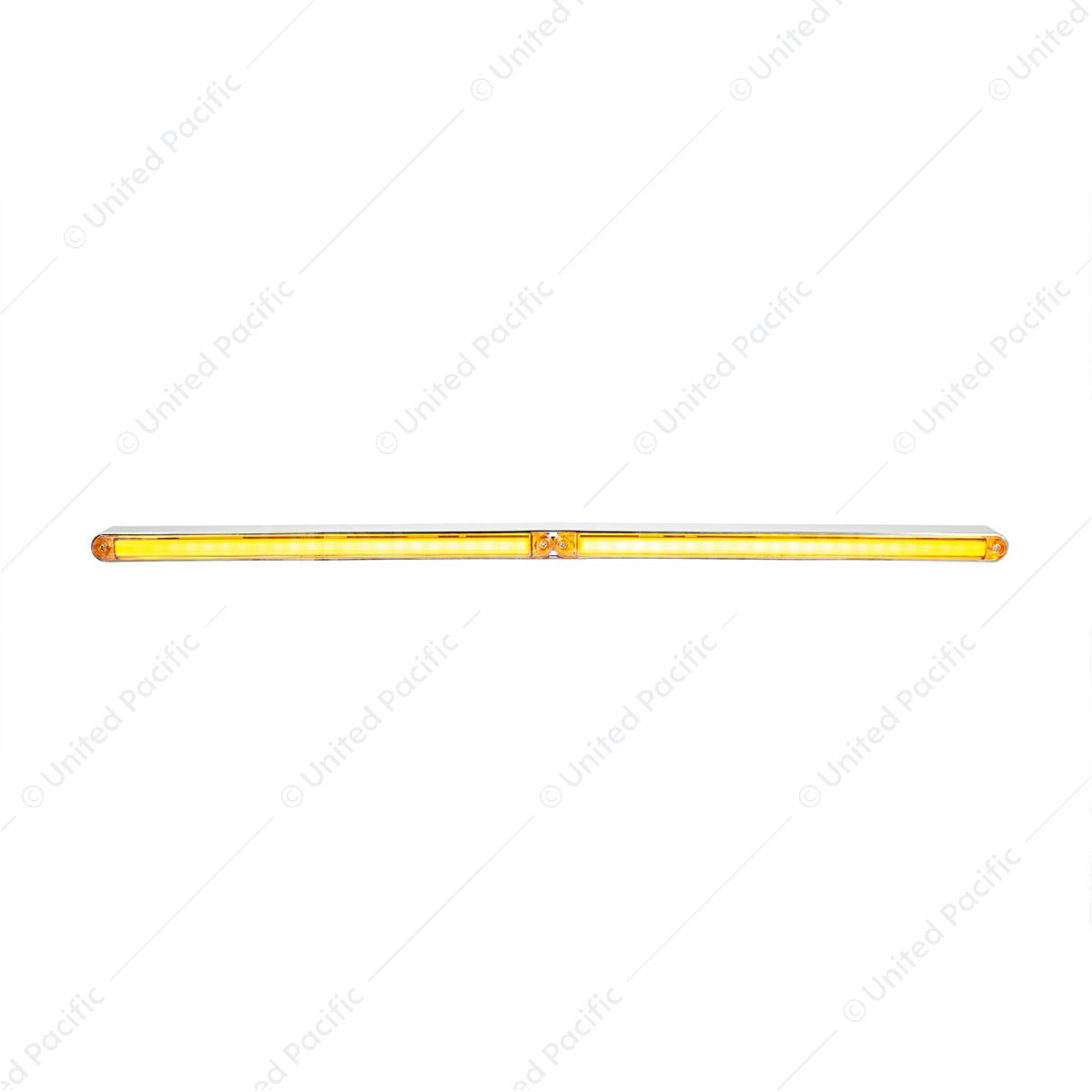 Dual 24 LED Dual Function 12" GloLight Bar With Bezel - Amber LED/Amber Lens