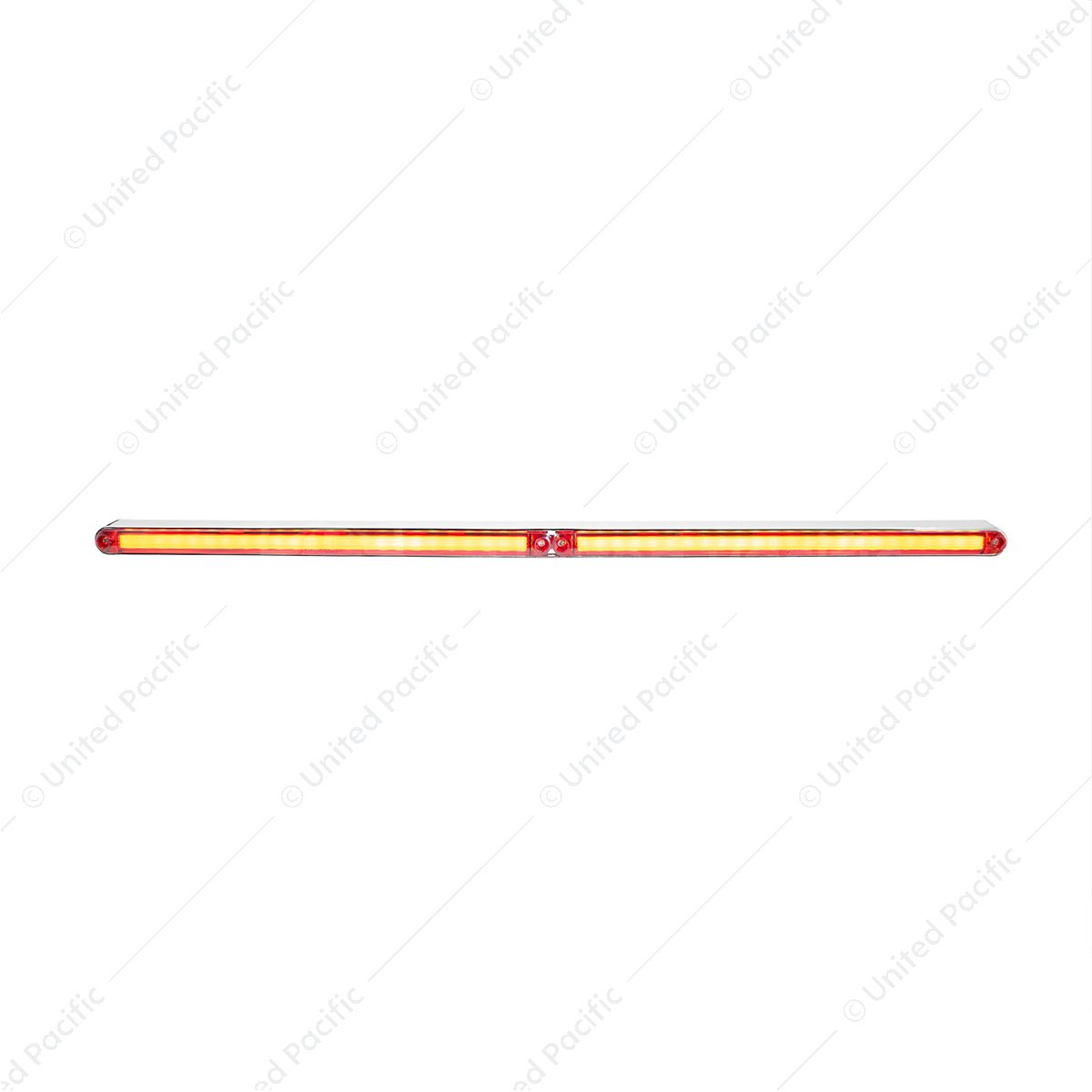 Dual 24 LED Dual Function 12" GloLight Bar With Bezel - Red LED/Red Lens