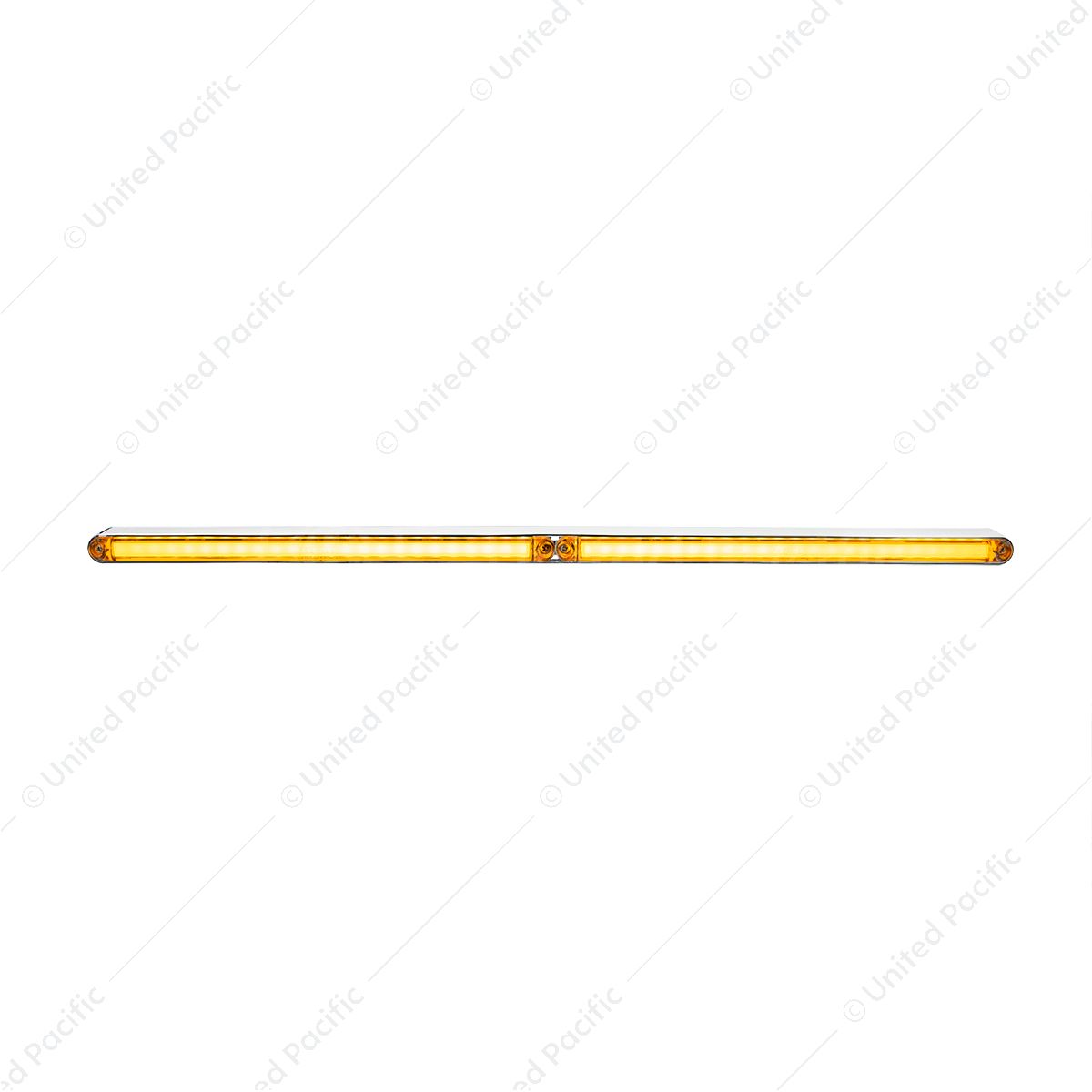 Dual 24 LED Dual Function 12" GloLight Bar With Bezel - Amber LED/Clear Lens