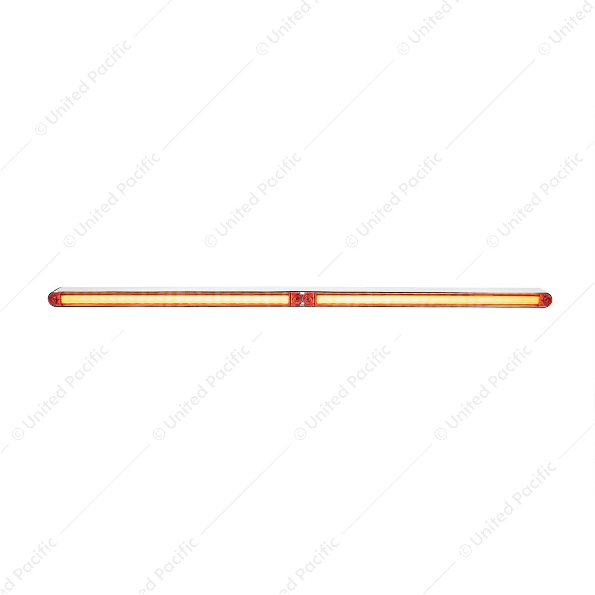 Dual 24 LED Dual Function 12" GloLight Bar With Bezel - Red LED/Clear Lens