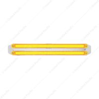 Dual 24 LED Dual Function 12" GloLight Bar With Bezel - Amber LED/Amber Lens