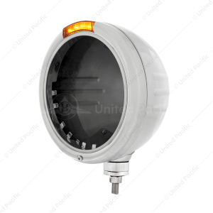 Stainless Steel Classic Stripe Headlight No Bulb With LED Signal