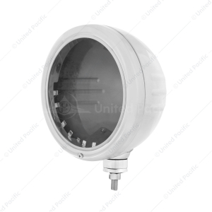 Stainless Classic Style Embossed Stripe Headlight Housing