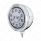 Stainless Steel Bullet Embossed Stripe Headlight 11 LED Bulb & Dual Mode LED Signal-Clear Lens