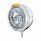 Stainless Steel Bullet Embossed Stripe Headlight H4 With White LED & Dual Mode LED Signal - Amber Le