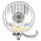 Chrome 5-3/4" Motorcycle Headlight H4 Bulb With 5 Amber LED - Bottom Mount