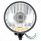 Black 5-3/4" Motorcycle Headlight H4 Bulb With 5 Amber LED - Bottom Mount