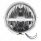 Chrome 5-3/4" Motorcycle Headlight 9 LED Bulb With White LED Light Bar - Side Mount