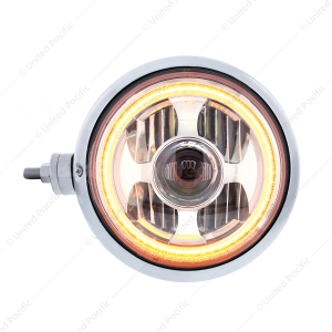 SS Guide 682-C Style Headlight Assembly W/LED Headlight & Dual Color Position Light -Horizontal Moun