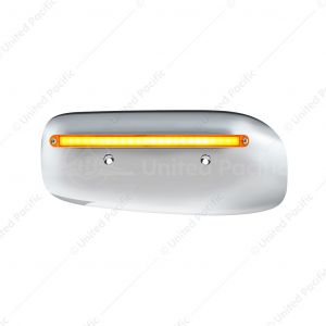 24 LED GloLight Rear Headlight Housing Cover For 2008-2023 Peterbilt 389 (Driver)- Amber LED/Lens