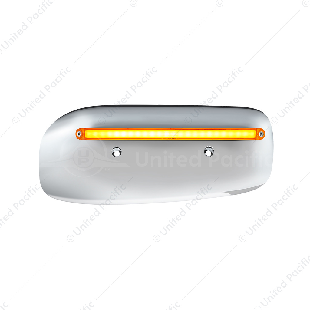 24 LED GloLight Rear Headlight Housing Cover For 2008-2023 Peterbilt 389 (Passenger)- Amber LED/Lens