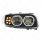 High Power 10 LED Blackout Headlight With 10 LED Turn & 100 LED Halo For 2008-2024 Peterbilt 389-Pas