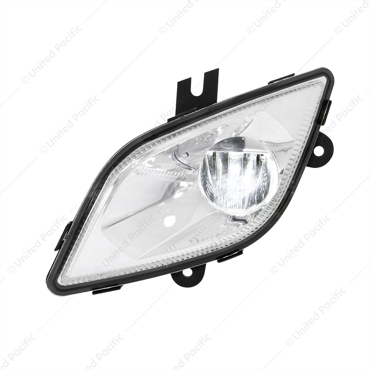 Chrome Single LED Fog Light For 2018-2024 Freightliner Cascadia - Driver - Competition Series