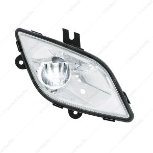 Chrome Single LED Fog Light For 2018-2024 Freightliner Cascadia - Passenger - Competition Series