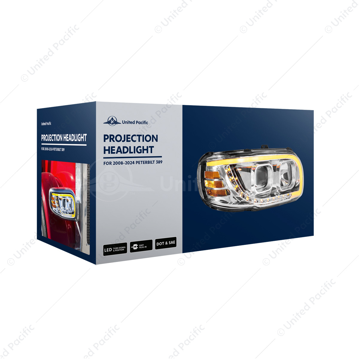 truck.upauto.com: Chrome Projection Headlight With LED Turn Signal