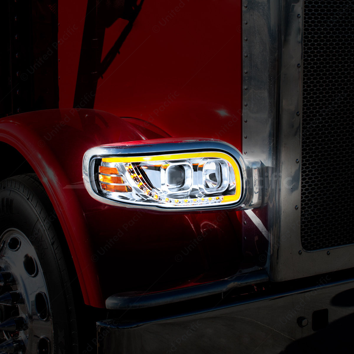 truck.upauto.com: Chrome Projection Headlight With LED Turn Signal