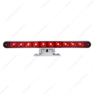 10 LED Dual Function 3rd Brake Light With Chrome Swivel Pedestal Base - Red LED/Red Lens