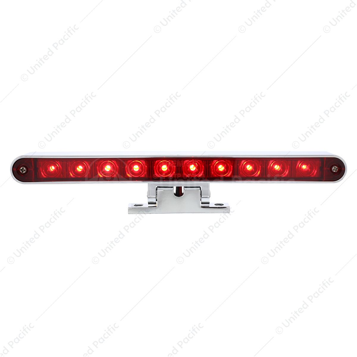 10 LED Split Function 3rd Brake Light With Chrome Swivel Pedestal Base - Red LED/Red Lens