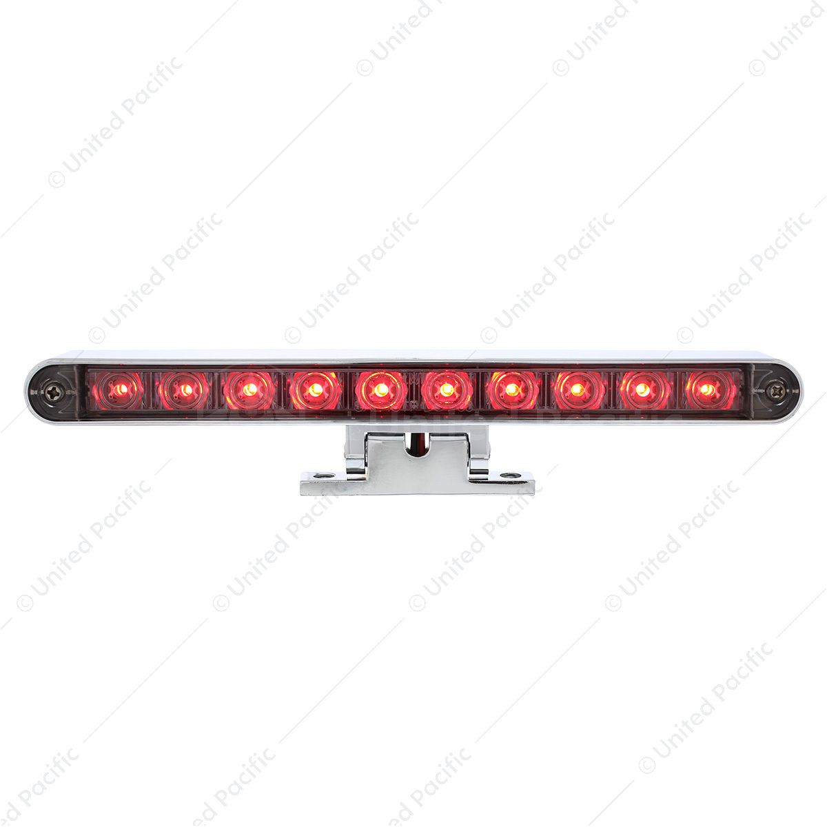 10 LED Dual Function 3rd Brake Light With Chrome Swivel Pedestal Base - Red LED/Clear Lens