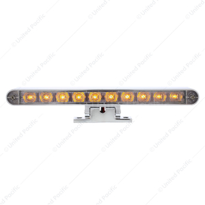 Chrome 10 LED Light Bar With 180 Degree Swivel Base - Dual Function