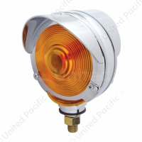 Double Face Turn Signal Light With Visor - Amber & Red Lens