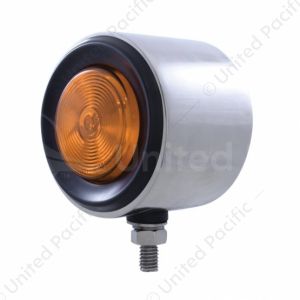 Stainless 2.5" Double Face With Lights & Grommets - Amber & Red Lens