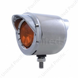 Stainless 2-1/2" Double Face With Lights - Amber & Red Lens