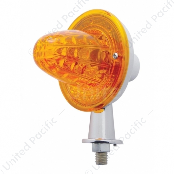 1-1/8" Arm Crystal Crystal Honda Light With Double Contact - Amber Lens