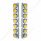 SS Front Air Cleaner Bracket With 14X 9 Amber LED 2" Lights & Visors Bezel For KW Trucks -Amber Lens