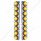 SS Front Air Cleaner Bracket With 16X 9 LED 2" Beehive Lights For Peterbilt-Amber LED & Lens