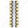 SS Front Air Cleaner Bracket With 16X 9 LED 2" Beehive Lights For Peterbilt -Amber LED/Clear Lens