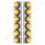 SS Front Air Cleaner Bracket With 12X 9 LED 2" Beehive Lights For Peterbilt-Amber LED & Lens
