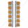 SS Front Air Cleaner Bracket With 12X 11 LED Watermelon Lights & Bezels For Peterbilt-Amber LED & Le