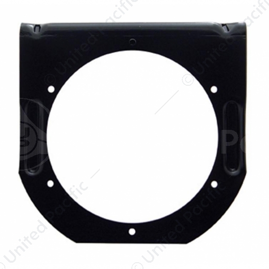 4" Black Light Bracket With Flange - 1 Cutout