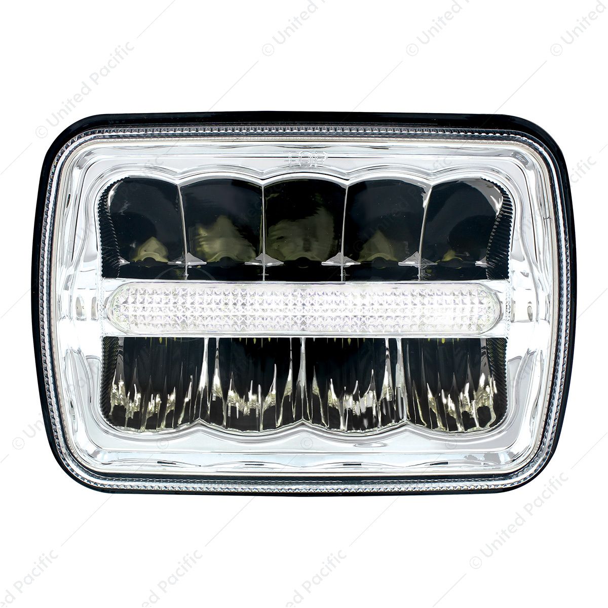ULTRALIT - 9 High Power LED 5" X 7`" Rectangular Light With White Position Light Bar