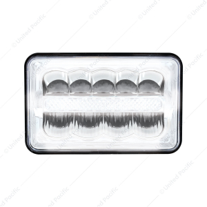 ULTRALIT - 9 High Power LED 4" X 6" Rectangular Light With White Position Light Bar
