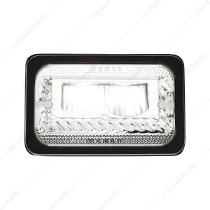 ULTRALIT - Heated 4" X 6" LED Headlight With Glass Lens & Aluminum Housing - High Beam - Chrome