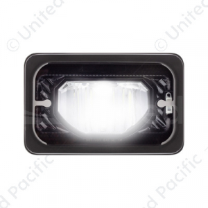 ULTRALIT - Heated 4" X 6" LED Headlight With Glass Lens & Aluminum Housing