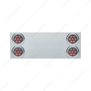 33-3/4" Stainless Rear Center Panel With Four 7 LED 4" Light & Bezel - Competition Series