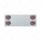 33-3/4" Stainless Rear Center Panel With Four 7 LED 4" Light & Bezel (No LP Holes)- Red LED/Clear Le