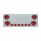 SS Rear Center Panel With 4X Red LED 4" Light & 6X Red LED 2" Light & Bezel -Red Lens (No LP Holes)-