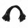 0.180" Female Plug Black Wire Harness With 50 Plugs-12" Lead (Bulk)