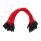 0.180" Female Plug Red Wire Harness With 50 Plugs-12" Lead (Bulk)